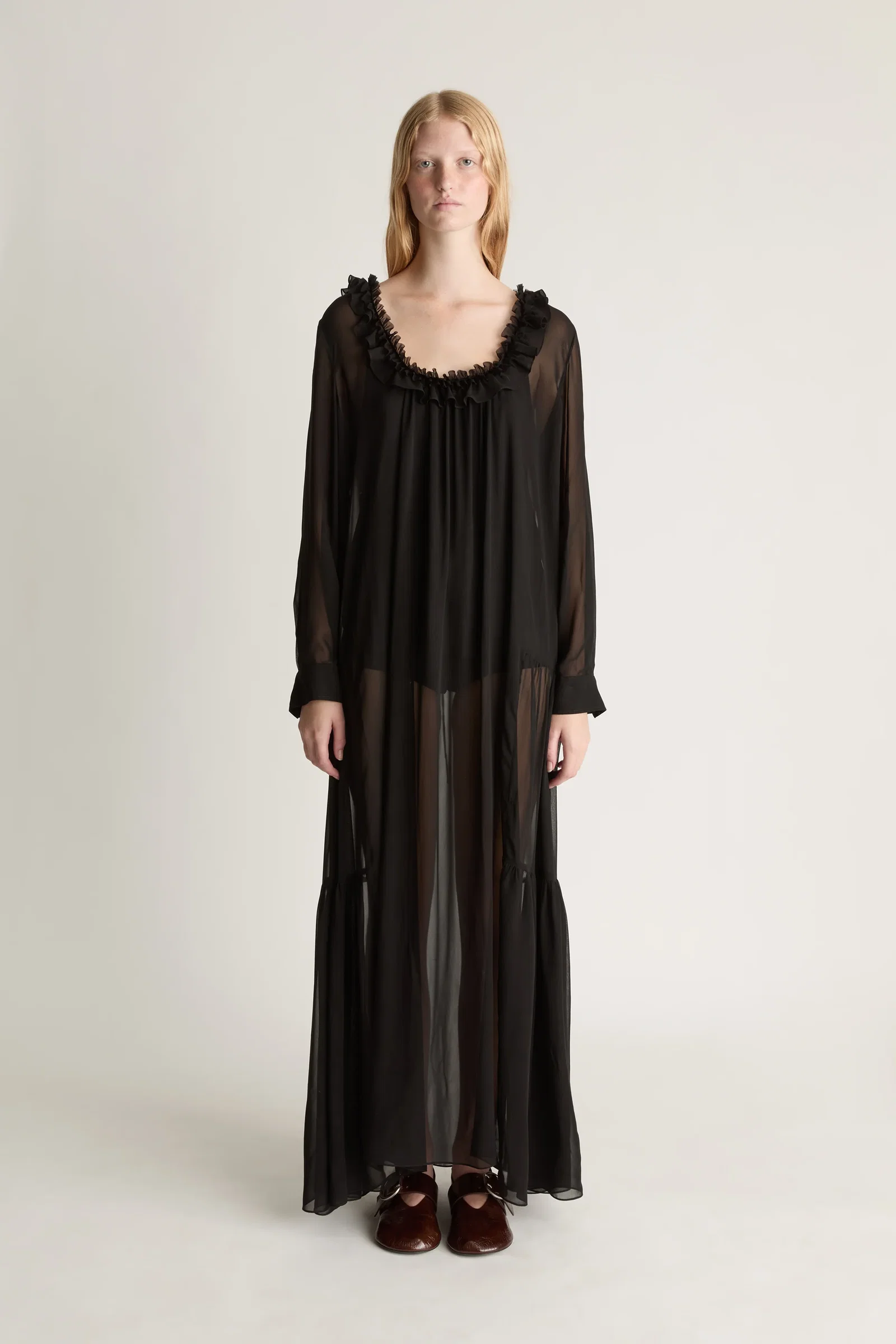 Image of Evelyn Georgette LS Dress