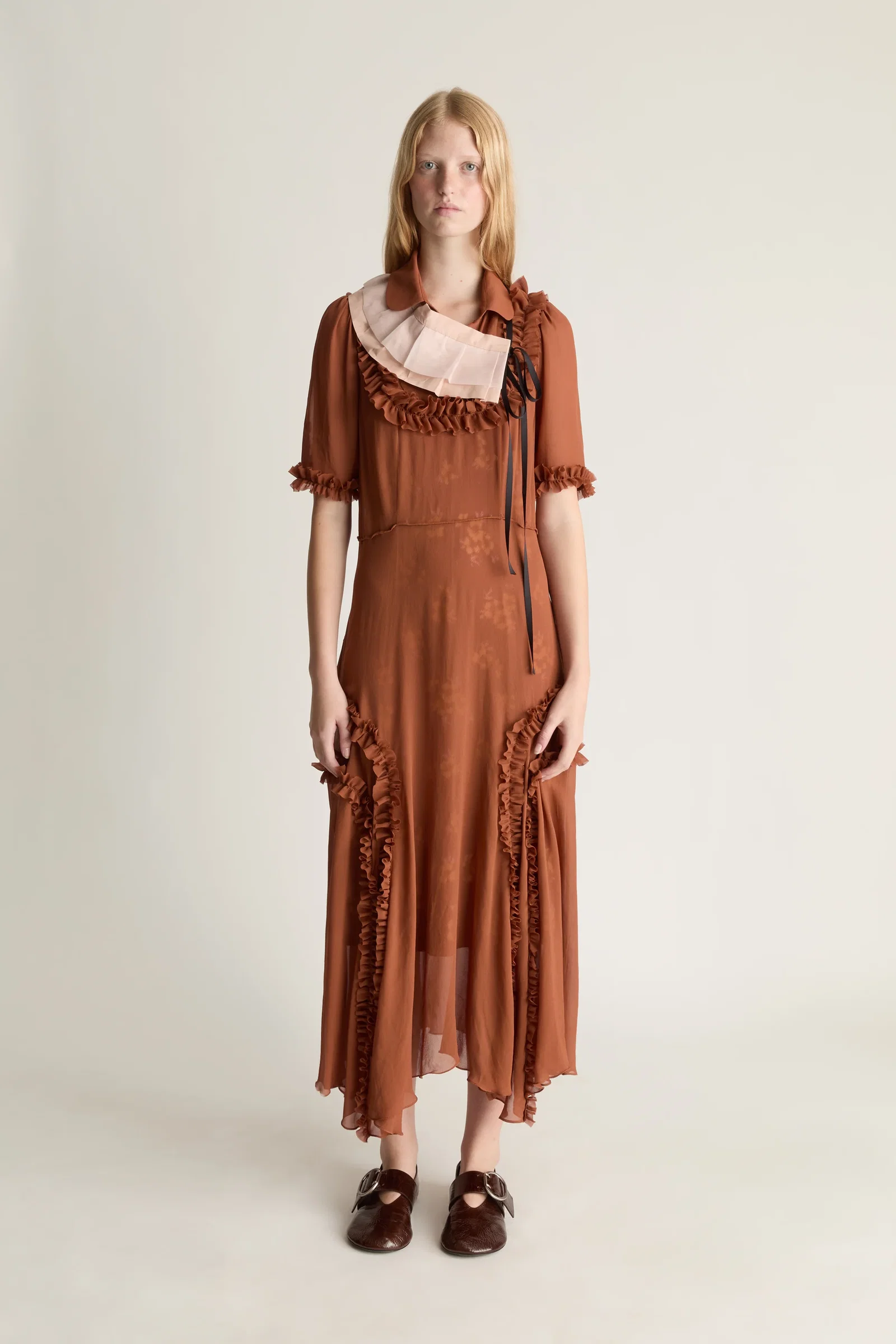 Image of Evelyn Georgette Midi Dress