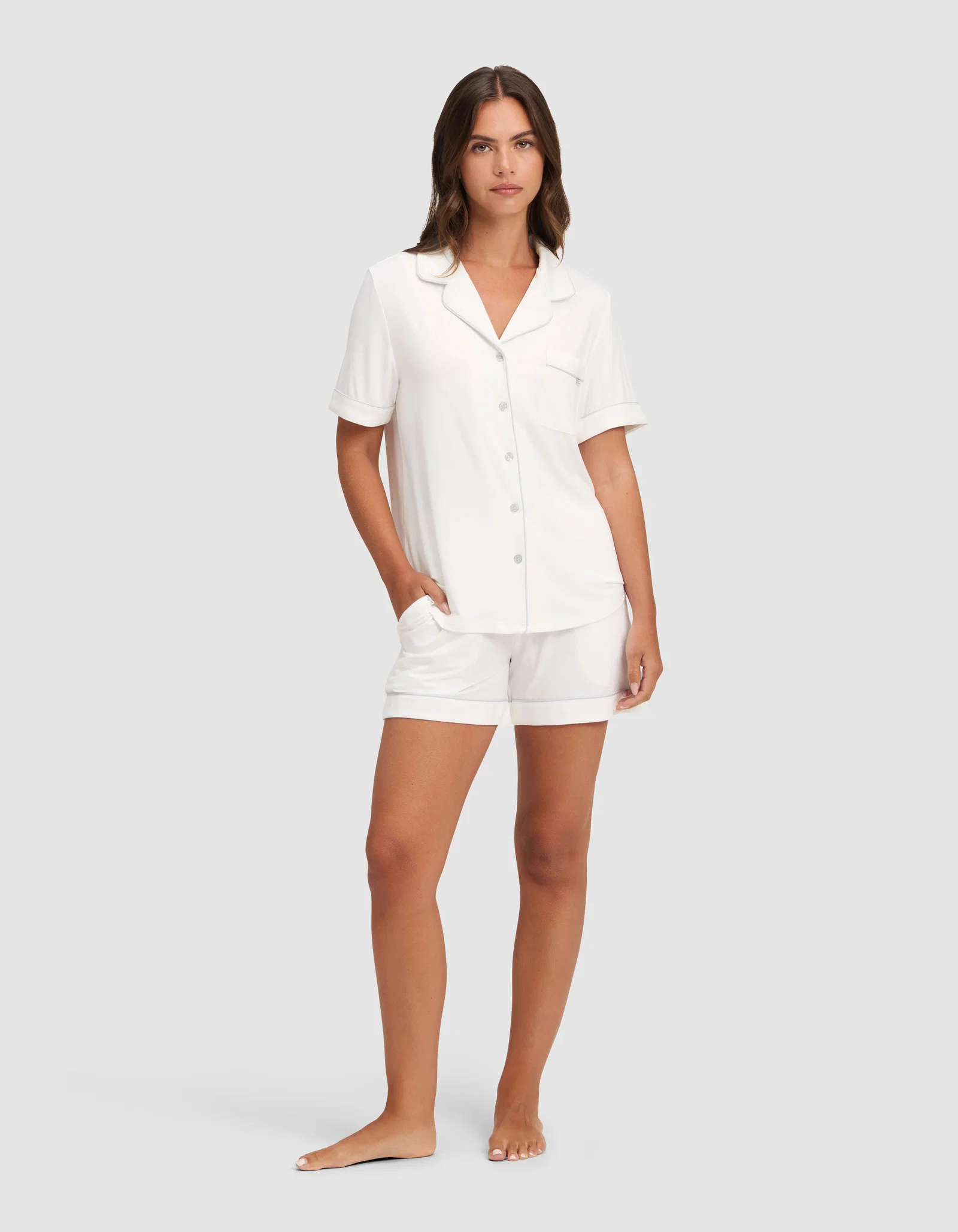 Image of Women's Bamboo Stretch-Knit Short Sleeve Pajama Set