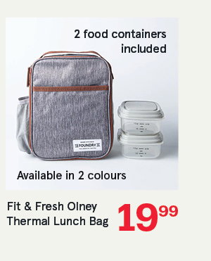 Fit & Fresh Olney 'Steel' Thermal Lunch Bag
