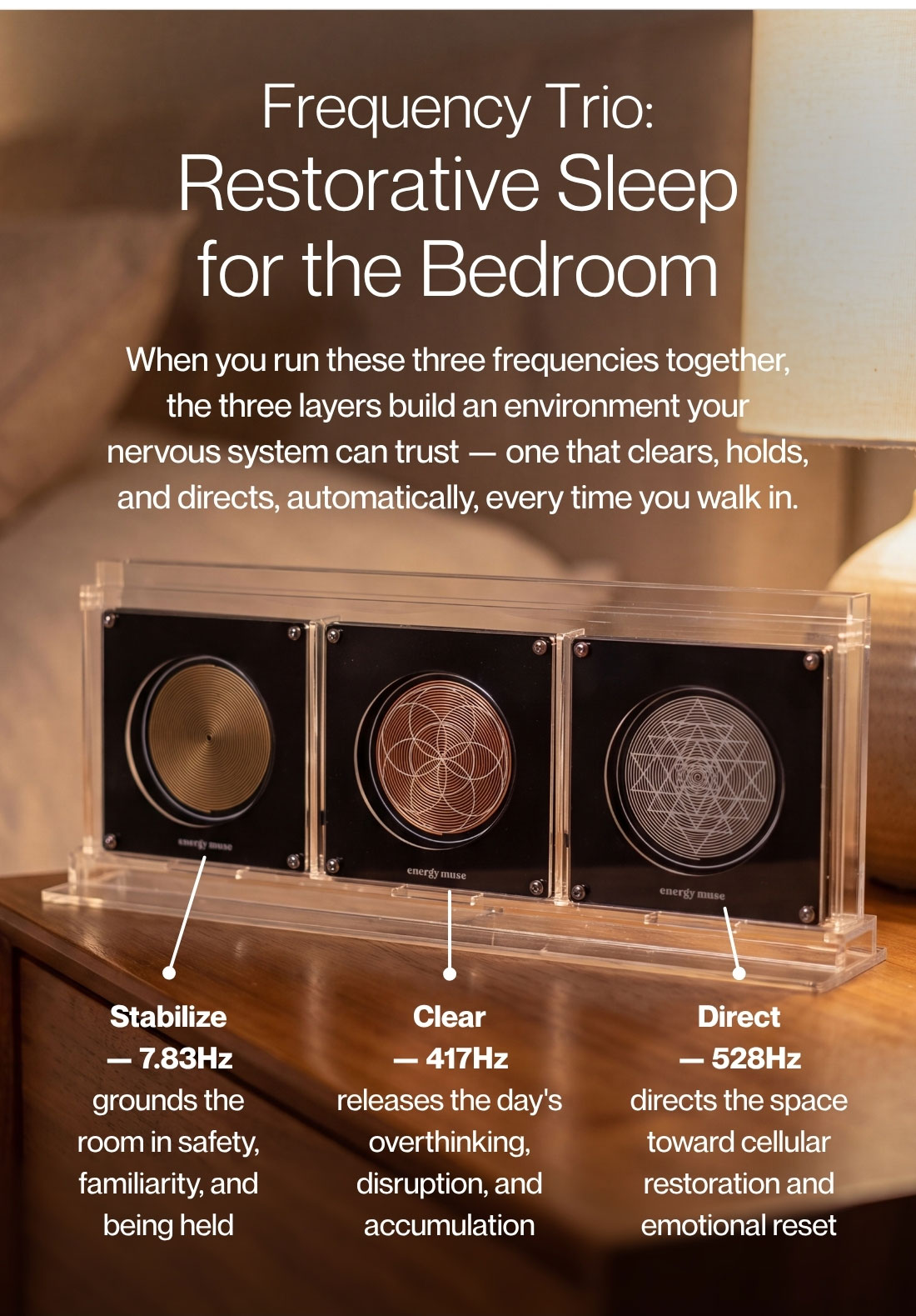 Frequency Trio: Restorative Sleep for the Bedroom