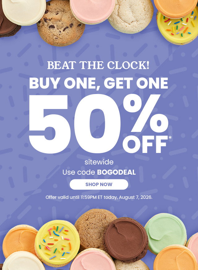 Beat the Clock! Buy One, Get One 50% Off 