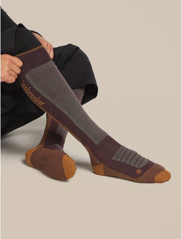 Men's Merino Ski+ Medium Over The Calf Socks - Java/Trail / M