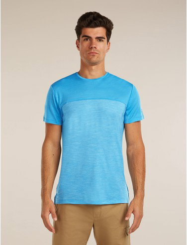 Men's Merino Blend 125 Cool-LiteTM Sphere Short Sleeve Tee Colour Block - Arctic Heather/Artic / M