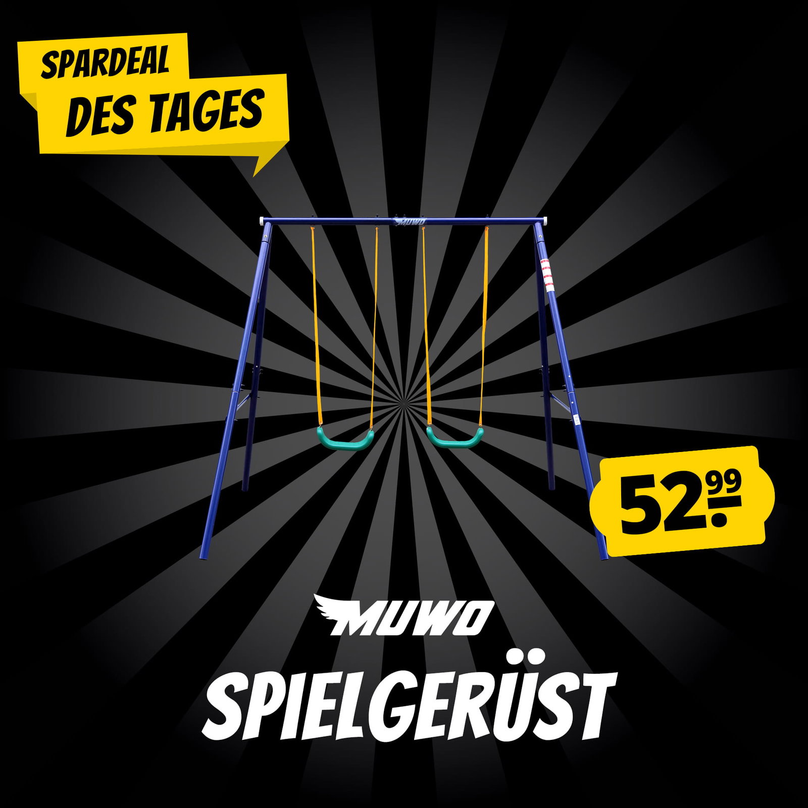 MUWO "Nepomuk" Spielgerüst mit Doppelschaukel