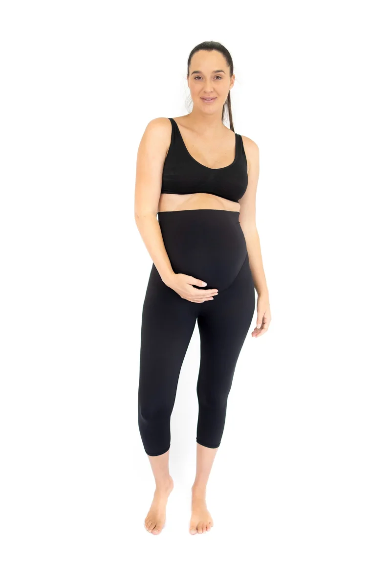3/4 Maternity Leggings - Black