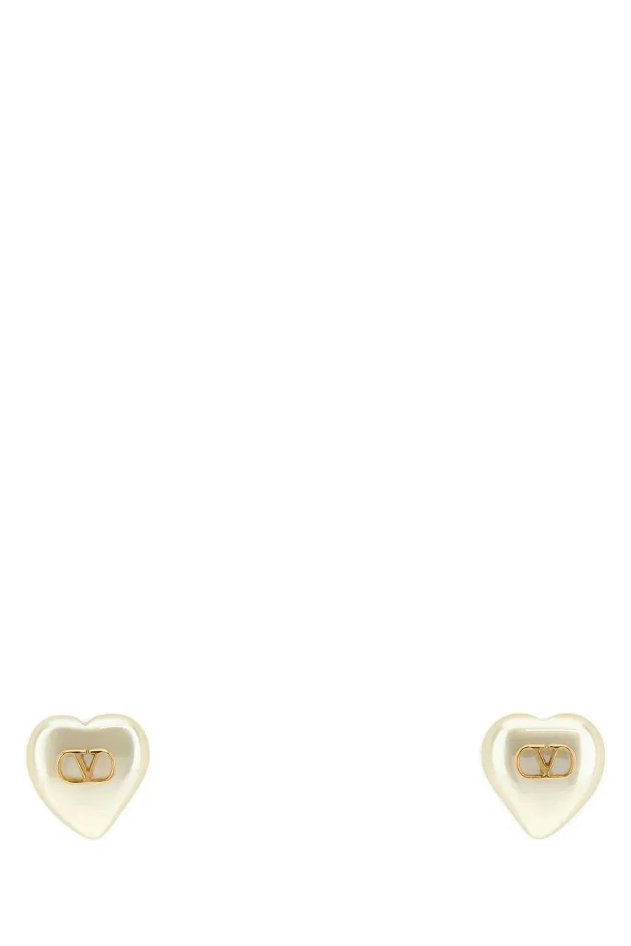 Valentino Garavani Coeur Royal Earrings White