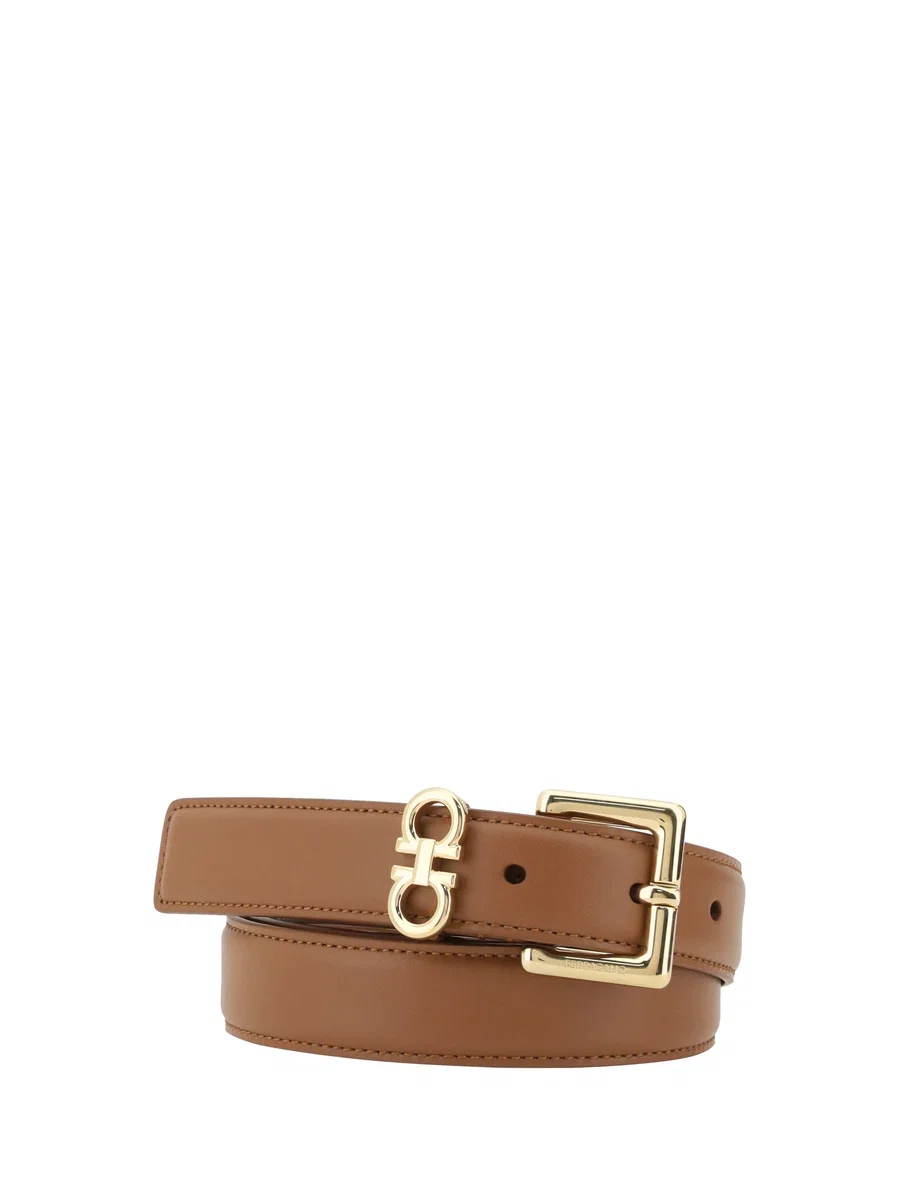 Ferragamo Gancini Belt Beige