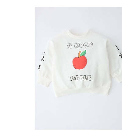 Graphic sweatshirt in Ivory Apple