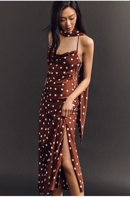 Maeve Scarf Midi Slip Dress