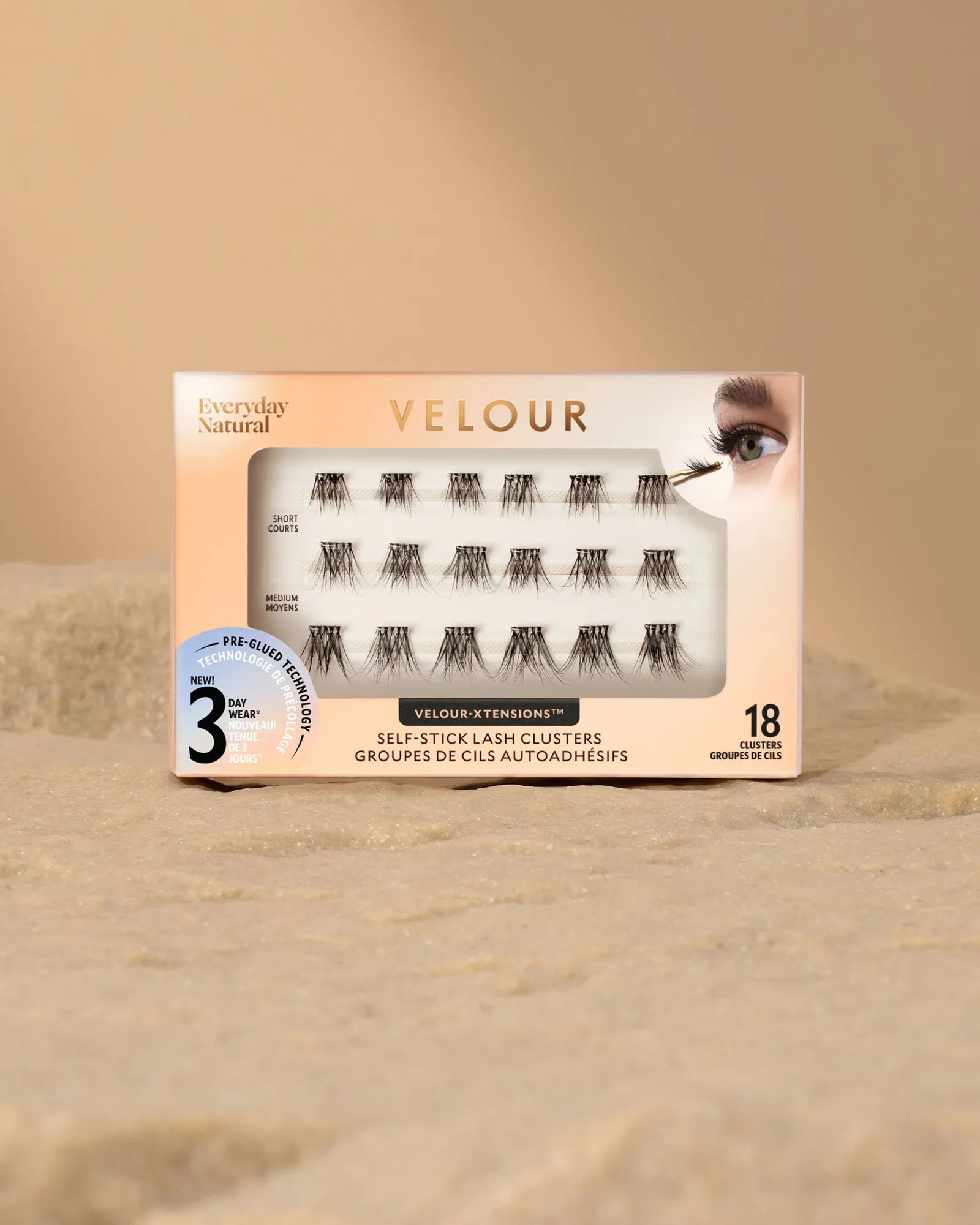 Image of Everyday Natural Velour-Xtensions™ Self-Stick Lash Clusters