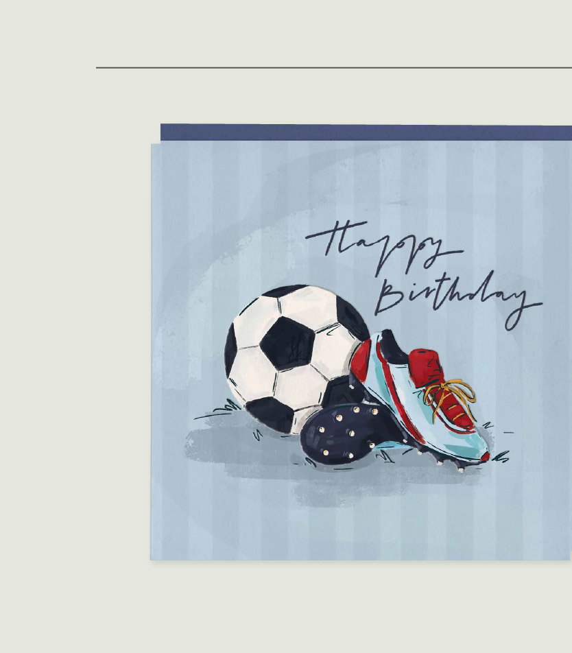 FOOTBALL BIRTHDAY CARD
