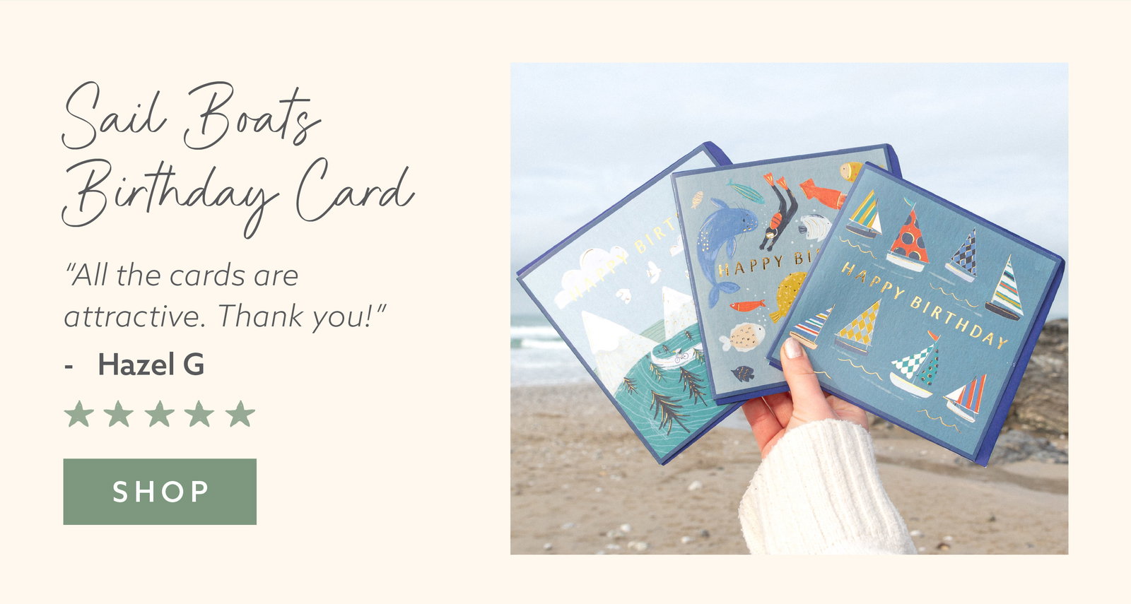 SAIL BOATS BIRTHDAY CARD