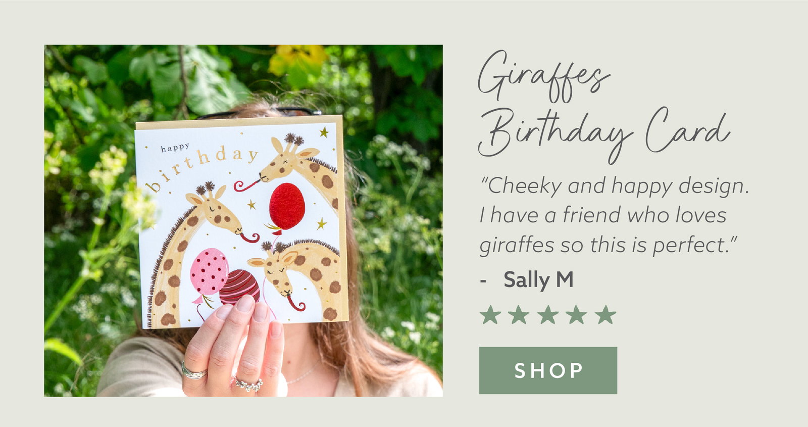 GIRAFFES BIRTHDAY CARD
