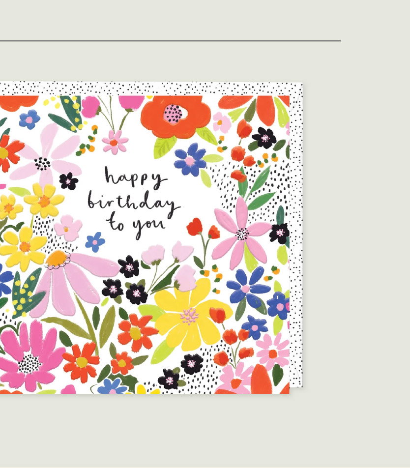 BOLD FLORALS BIRTHDAY CARD