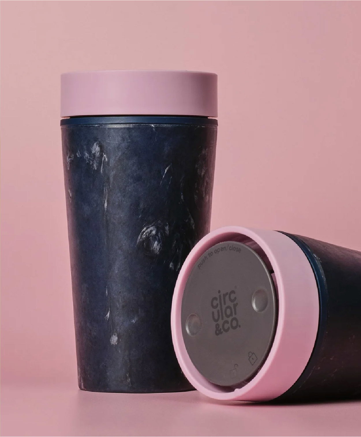 RECYCLED FABRIC CUP 12OZ PINK