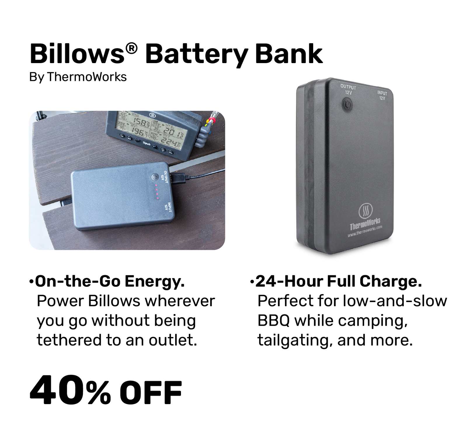 Billows Battery Bank: 40% Off