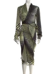 Striped Midi Length Dress