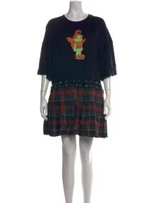 Plaid Print Mini Dress