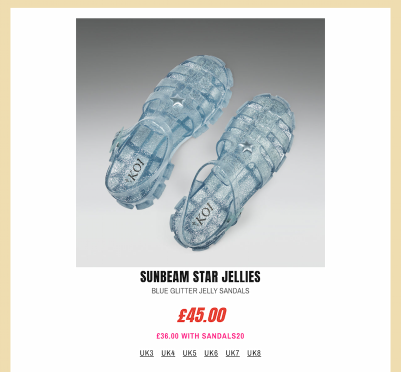 Sunbeam Star Jelly Sandals- Blue