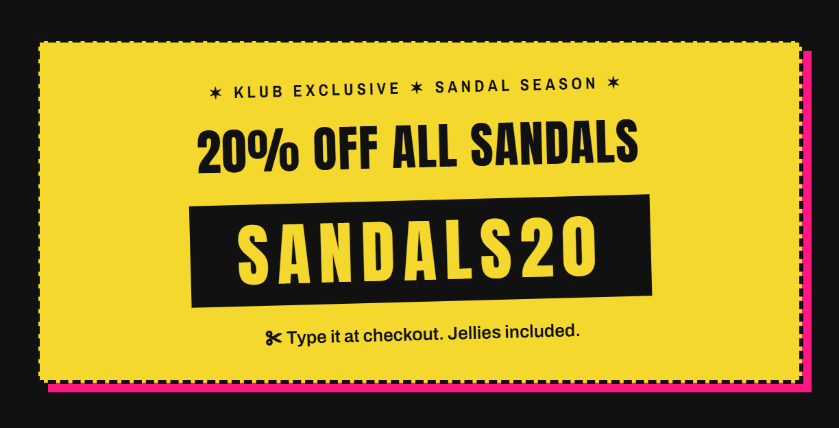 Discount Code Sandals20