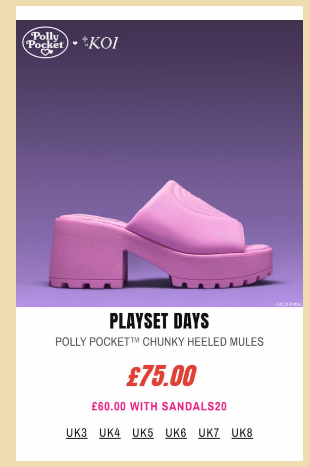 Playset Days Chunky Heeled Mules- Pink