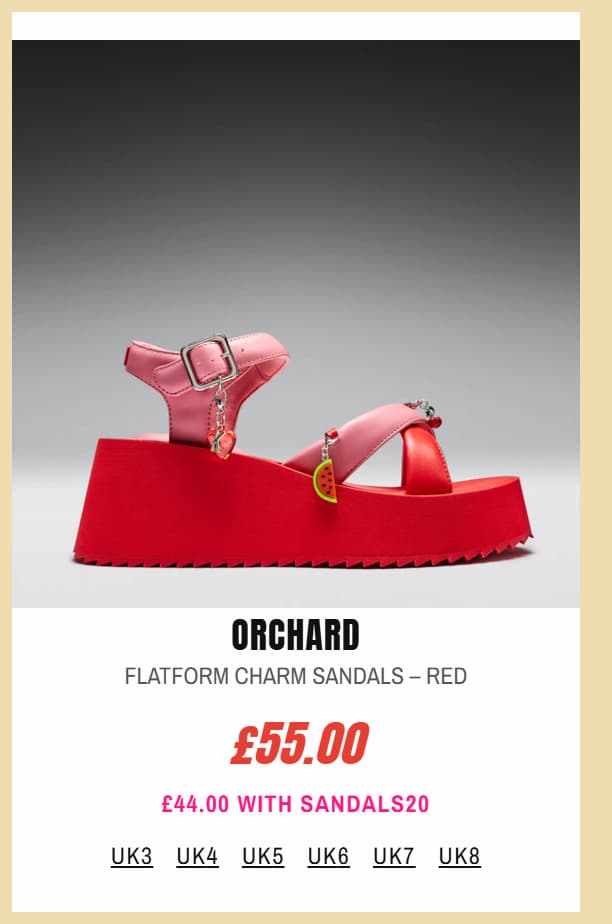 Orchard Flatform Charm Sandals - Red