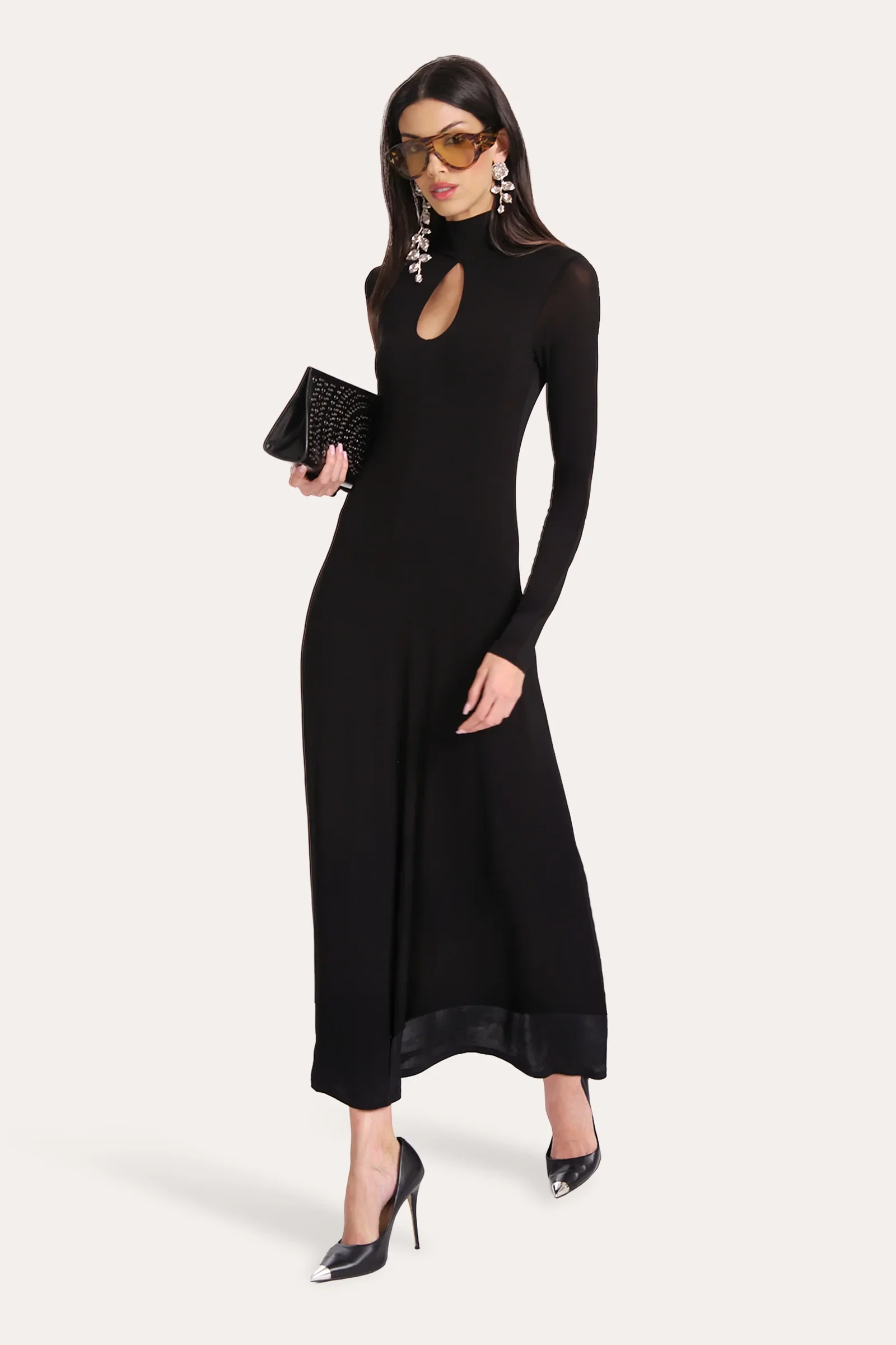 Image of Raven Keyhole Midi Dress