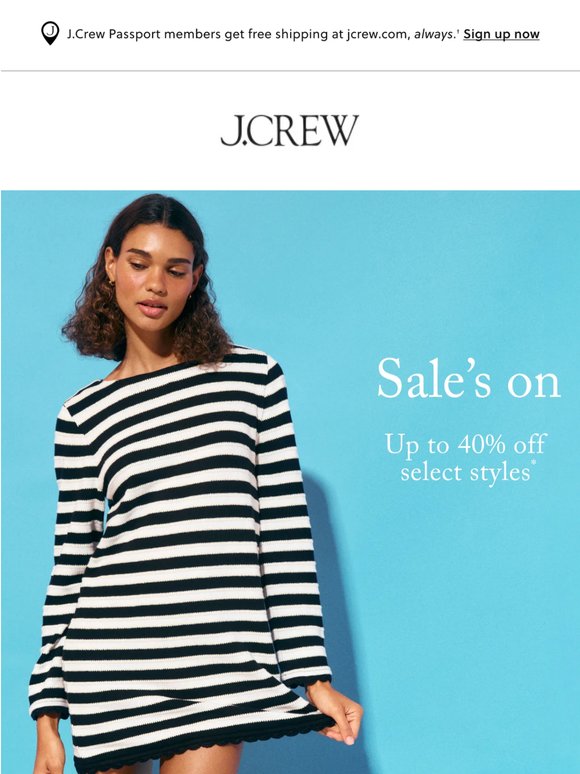 J.Crew: Back in stock! The Philomena dress in cotton poplin