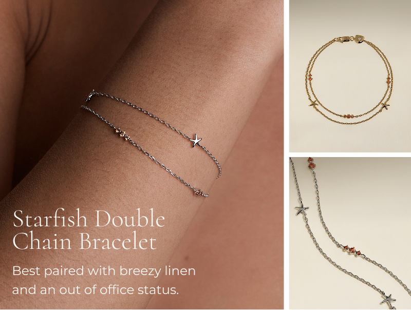 Starfish Double Chain Bracelet