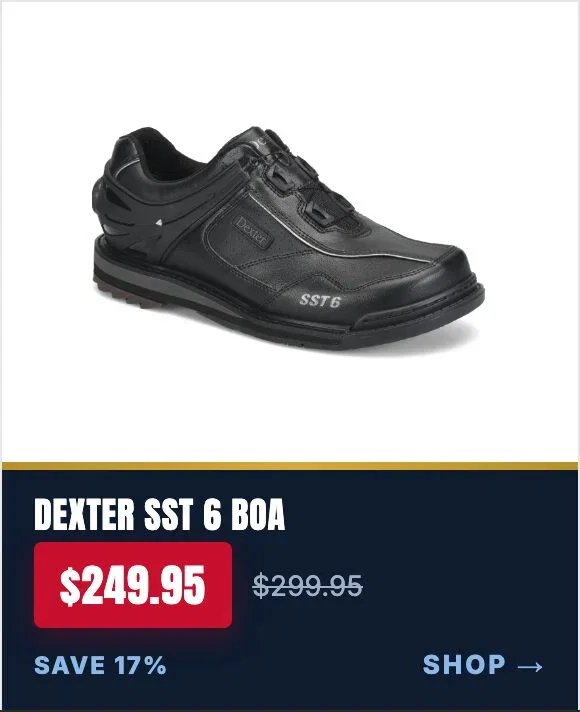 Dexter SST 6 BOA Hybrid Boa Black Gunmetal Men's Right Hand Bowling Shoes