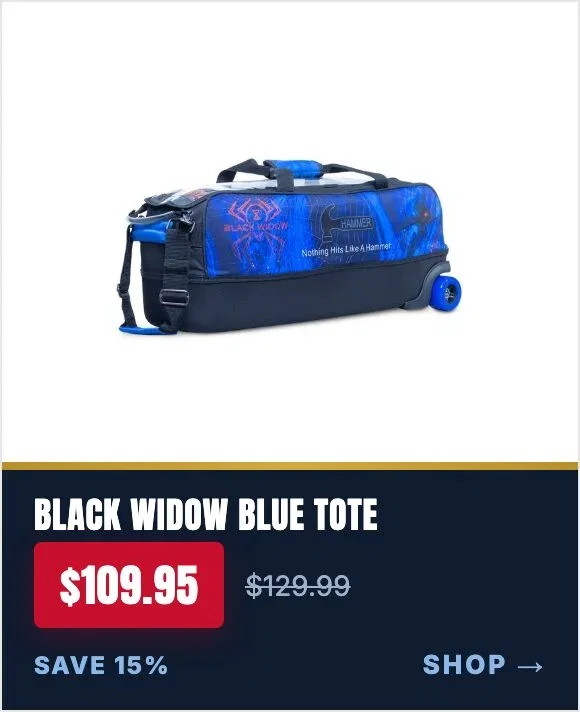 Hammer 3 Ball Triple Tote Black Widow Blue Bowling Bag