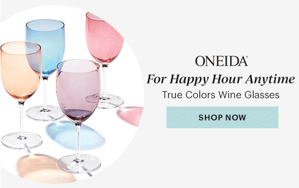ONEIDA  For Happy Hour Anytime  True Colors Wine Glasses  [SHOP NOW]