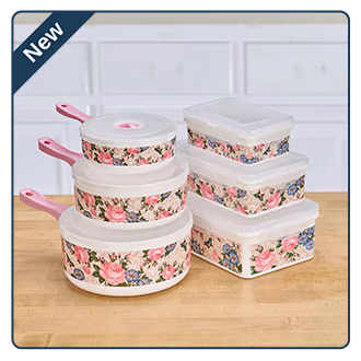 12-Pc. Floral Microwave/Storage Set by Chef's Pride™