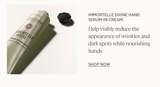 IMMORTELLE DIVINE HAND SERUM IN CREAM | HELP VISIBLY REDUCE THE APPEARANCE OF FINE LINES AND DARK SPOTS WHILE NOURISHING HANDS FOR SMOOTHER, YOUNGER-LOOKING SKIN ​| SHOP NOW