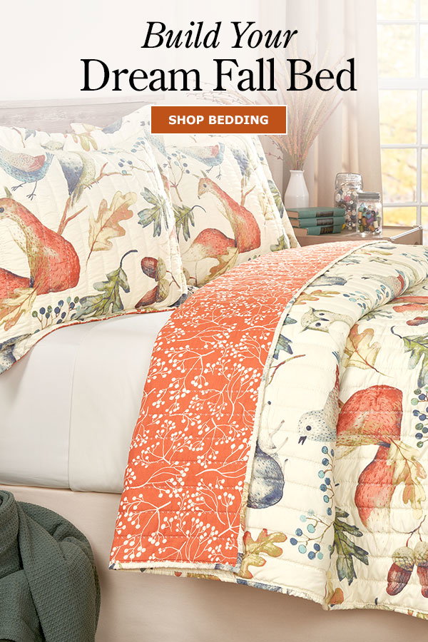 Build Your Dream Fall Bed. Shop Bedding. Woodland Friends Cotton Quilt Or Pillow Sham