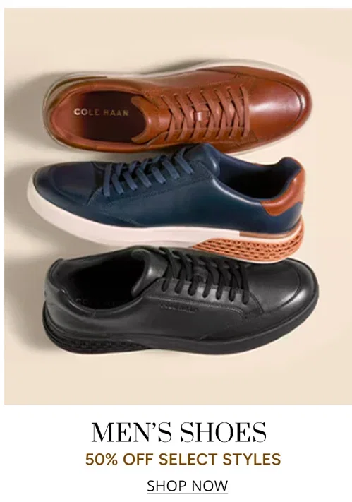 SHOP 50% OFF SELECT MEN'S SHOES