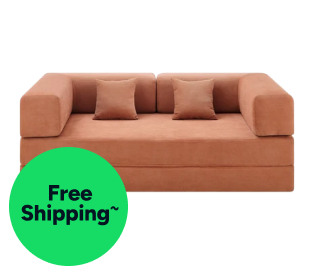 Ovela Mia 3 Seater Corduroy Compressed Sofa Bed (Clay Red) Product Image