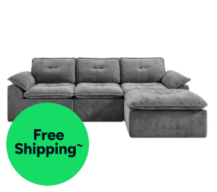 Brosa Castello 4 Seater Compressed Sofa with Ottoman Product Image