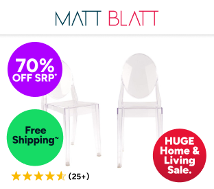 Set of 2 Matt Blatt Philippe Starck Victoria Ghost Chairs Replica  Product Image