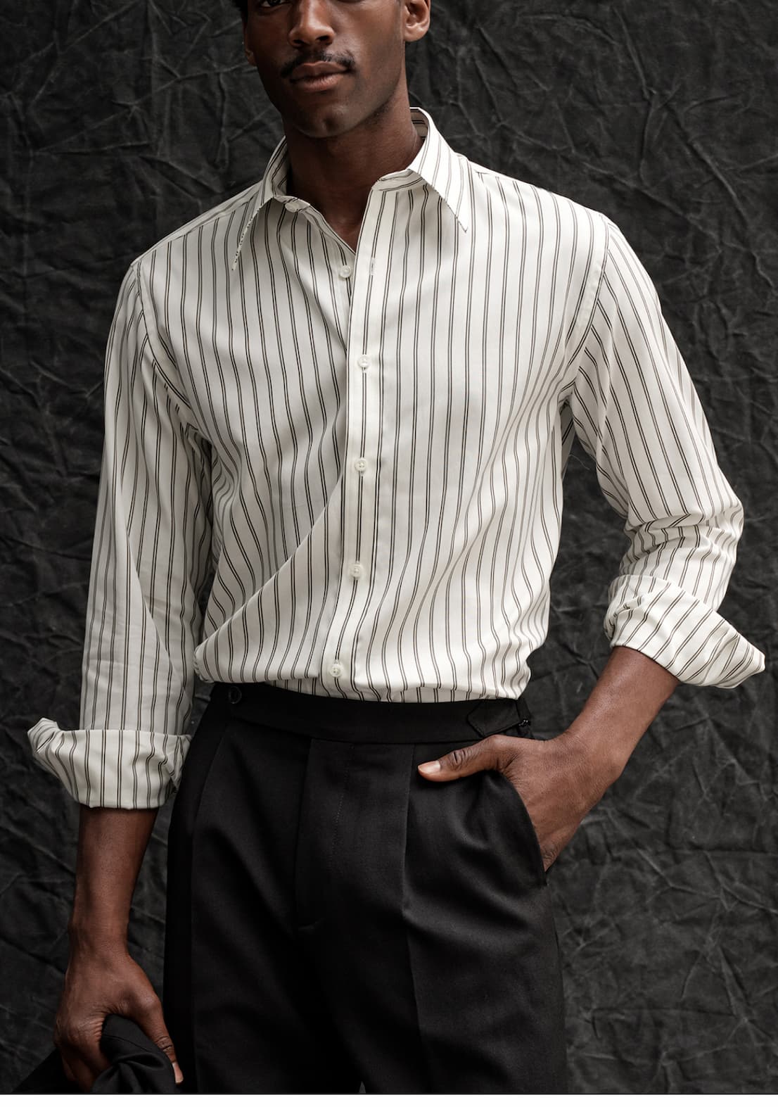 Poplin Long Point Collar Dress Shirt