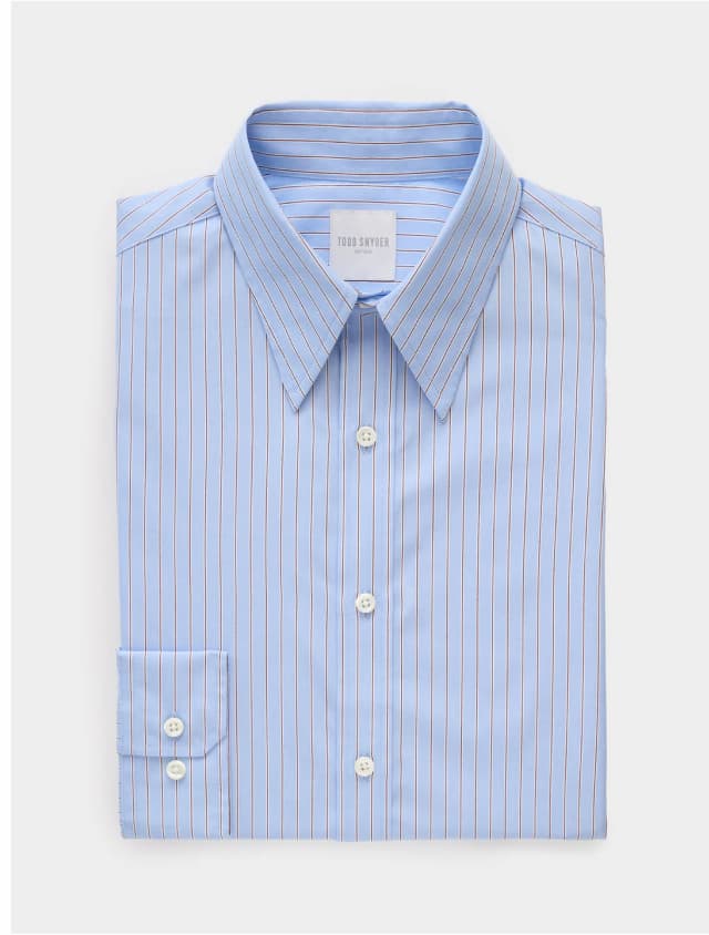 Poplin Long Point Collar Dress Shirt