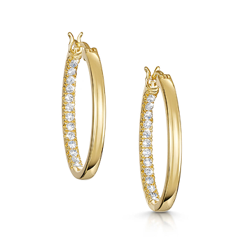 Dazzle On the Inside Simulated Diamond Earrings