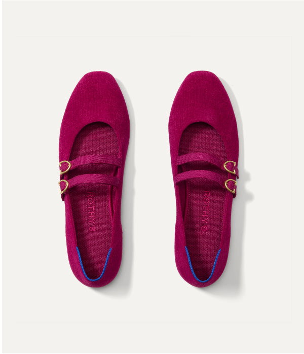 The Double Buckle Mary Jane ReVelvet™ Mulberry