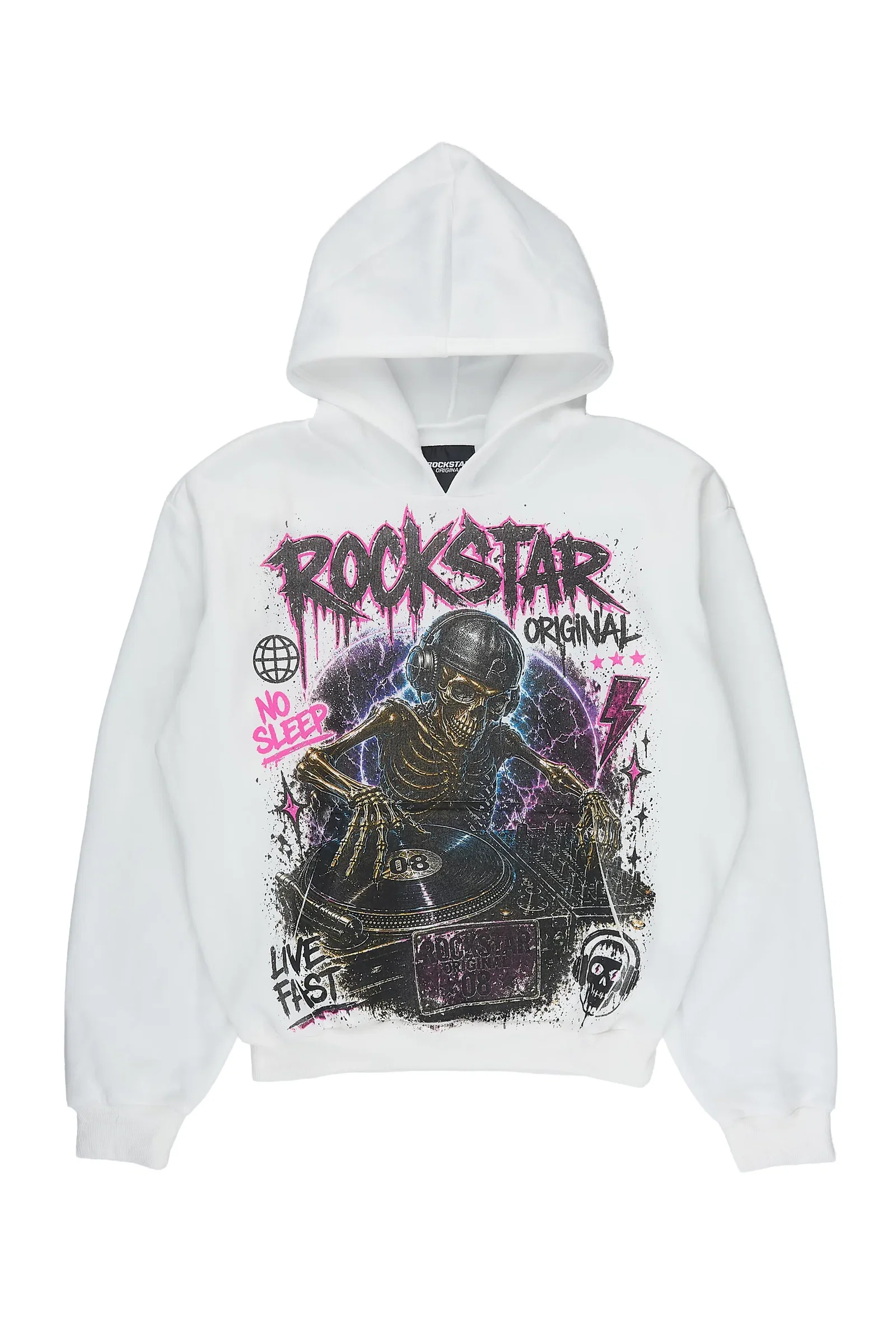 Image of Boys Lance White Graphic Hoodie