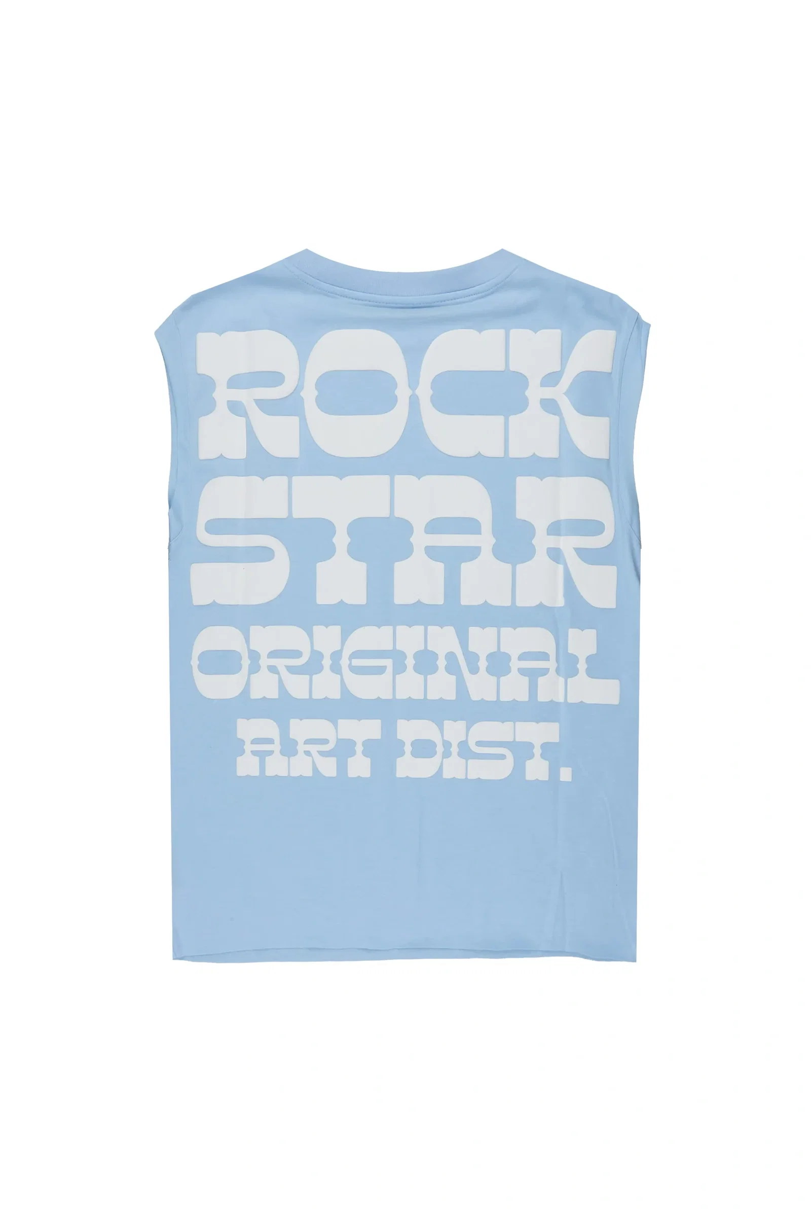 Image of Boys Plot Baby Blue Puff Print Cut Sleeve Tee