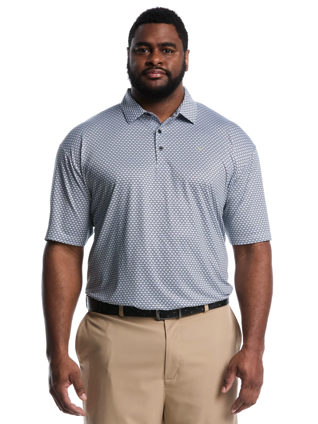 Big & Tall All Over Gradient Chev Print Polo Big & Tall All Over Gradient Chev Print Polo