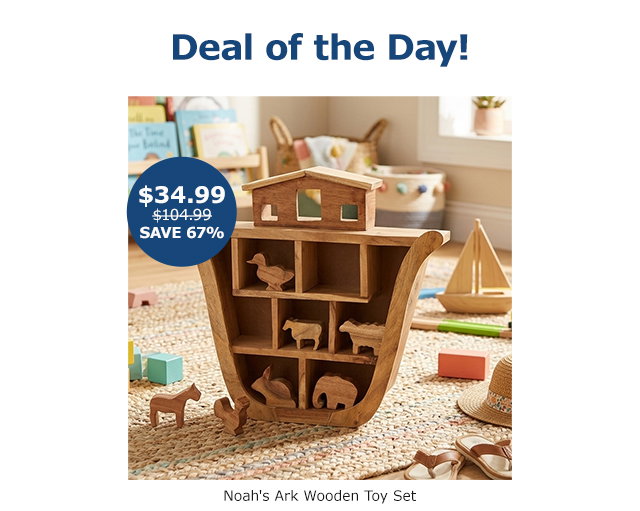 Deal of the Day! Noahs Ark Wooden Toy Set