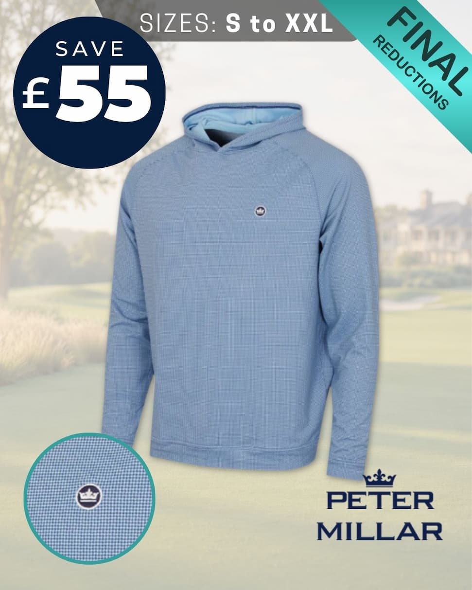 Peter Millar Mens Pine Performance Stretch Wicking Golf Hoody