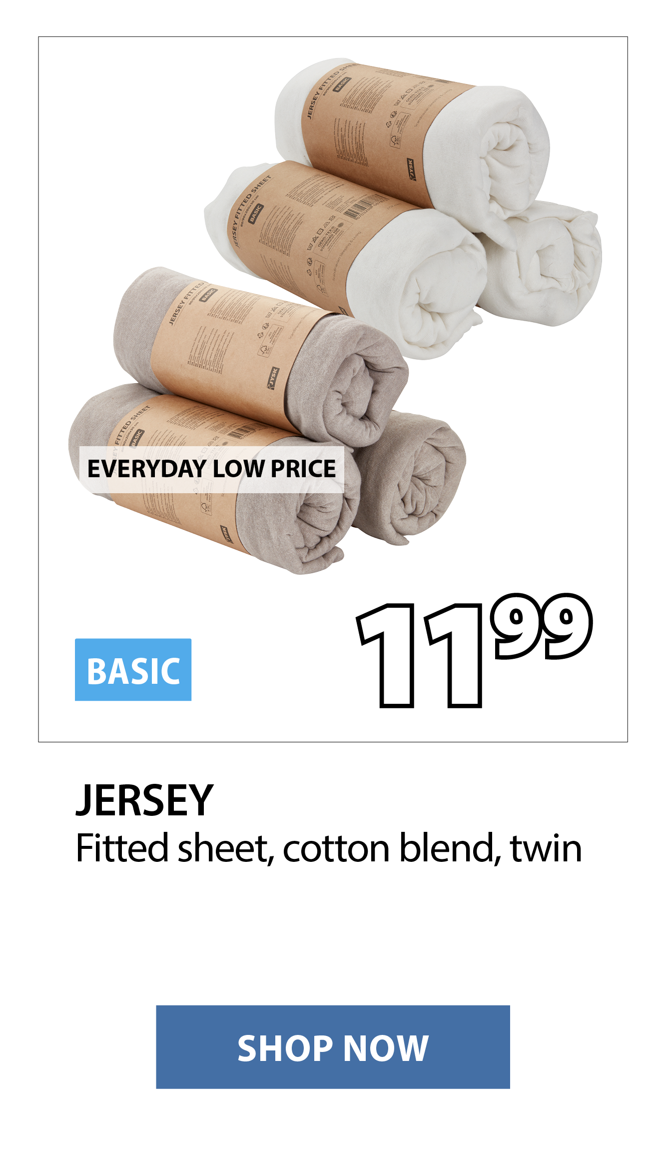 JERSEY Fitted sheet  | $11.99 